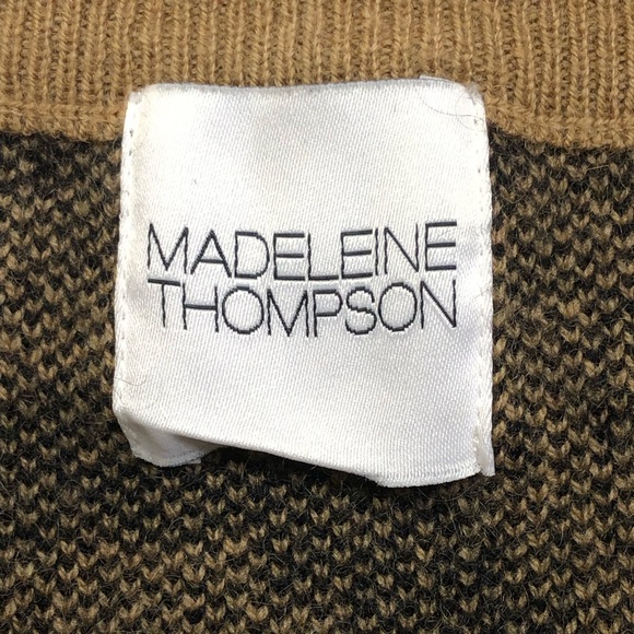 Madeleine Thompson Leopard Print Sweater Women's Size Medium Wool Cashmere - Picture 3 of 8